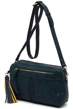 Fashion Whipstitch Tassel Crossbody Bag